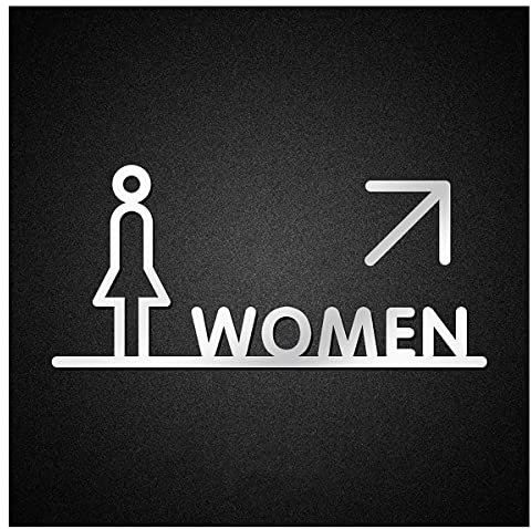 Windmilne Toilettenschild für Männer und Frauen, WC-Schild für Toilettenräume, Badezimmer, verdicktes Toilettenschild aus Acryl (Frauen)
