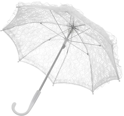 BESPORTBLE Regenschirm aus Spitze Regenschirm winddicht klare Regenschirme für Hochzeiten UV hochzeitsschirm hochzeitsregenschirm weißer regenschirm hochzeit hochzeitsdekoration Spitzenschirm