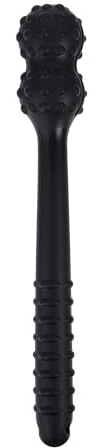 Silikon Massagehammer Schwarz für Körpermassage an Hüfte und Nacken | Praktischer Massagehammer, Handliches Design, Vielseitig als Massagezubehör für Unterwegs