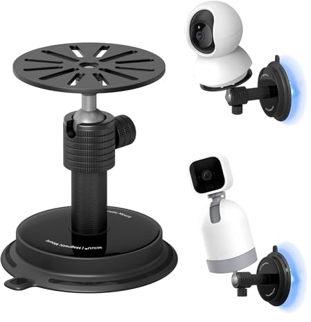 sciuU Soporte Magnético Ajustable para Cámara de Vigilancia Universal | Base sin Taladro compatible con TP-Link, Blink, Wyze, Cámaras Deportivas - Cabezal Giratorio 360° - Tornillos M3 M4 y 1/4