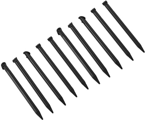 Generic Ensemble de Stylets Portables pour écran Tactile, 10 Pièces, pour Console New 3DSXL, Toucher Lisse et Délicat, Convient aux Nouveaux Utilisateurs de 3DS XL, Noir/Blanc (Black)
