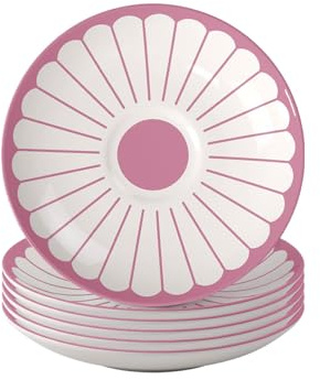 Villeroy & Boch - Fleur Cassis - Set di 6 piattini da caffè, 15 cm, in porcellana per caffè e tè, piattino con motivo floreale, lavabili in lavastoviglie e a prova di microonde, in porcellana di alta
