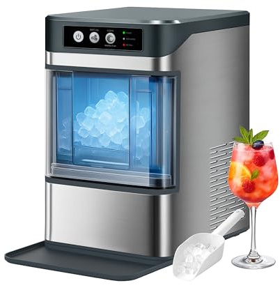 iTOMA Nugget lce Maker Machine,Chewable Pellet Ice Machine,Self-Cleaning,One-Click Operation,for Home/Kitchen/Office/Bar Party Ice Cube Machine