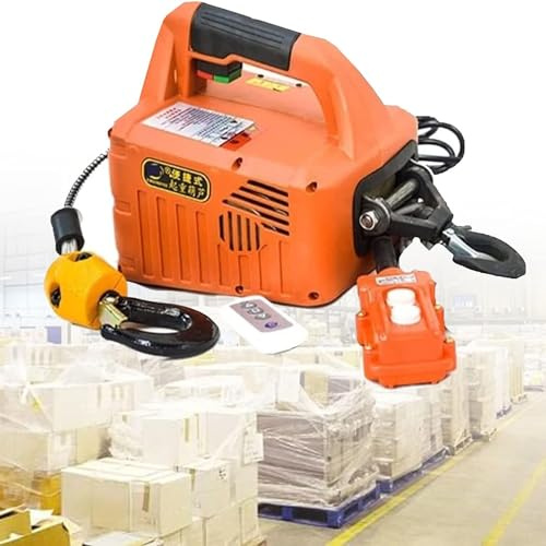 Verricello elettrico, portatile, senza fili, con telecomando, per sollevamento e traino, capacità 300 kg, ideale per fabbriche e magazzini