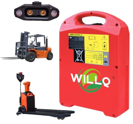 WILLQ Batteria LiFePO4 per carrelli elevatori da 48 V 15 Ah 20 Ah Batteria al Litio da 24 V 20 Ah 30 Ah 40 Ah per transpallet Elettrico Batterie di riserva di Backup Accessorio