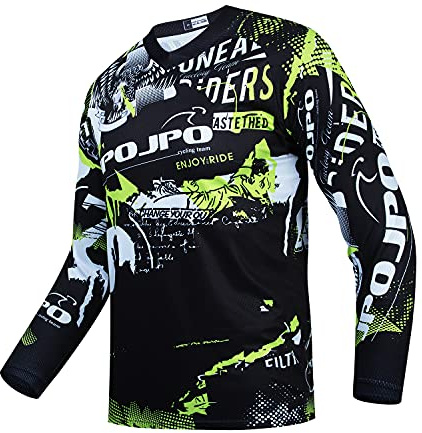 PSPORT Maillot de motocross à manches longues pour enfants pour garçons hors route