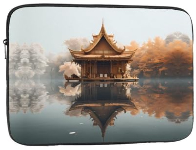 WZYWHJ Petit pavillon sur le lac - Housse antichoc pour ordinateur portable de 15 - Pour homme et femme - Voyage d'affaires, école, bureau - Utilisation quotidienne