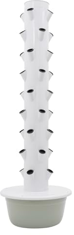 lousriyy Sistema verticale a torre idroponica, 9 livelli e 36 fori, torre di crescita idroponica con serbatoio dell'acqua da 30 l, con timer intelligente e pompa, sistema di coltivazione di piante per