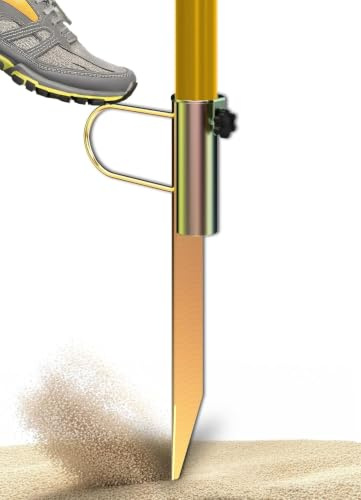 Menz Schirmständer Erdspieß aus Metall 1er Set | Robuster Sonnenschirmhalter Rasendorn, Bodenhülse Sonnenschirm für Strand, Garten und Outdoor-Einsatz