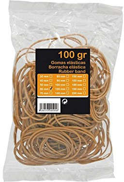 Bismark 152096 - Bolsa con gomas elásticas de 18 cm, 100 gr