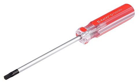 Sourcingmap® T25 4 mm magnetico punta plastica impugnatura Torx di sicurezza cacciavite cancella Red