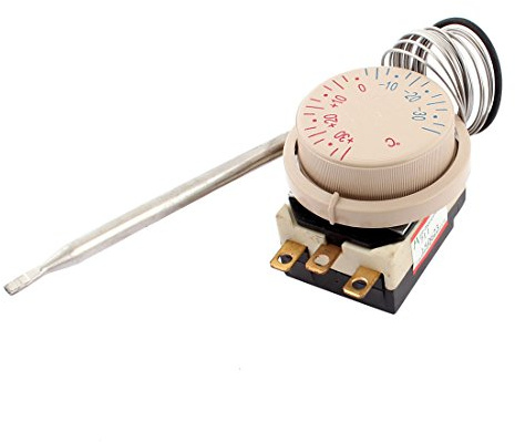 sourcing map Temperaturschalter Kapillarthermostat NC AC 250V 16A AC 380V 12A -30 bis 30C für Backofen Kühlschrankheizung