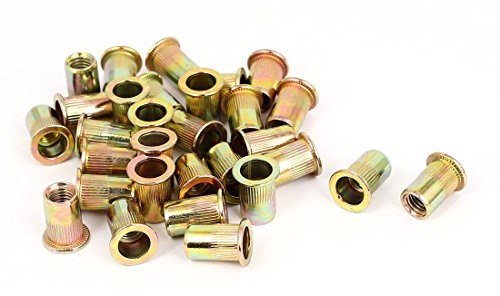 Aexit M8x18mm Countersunk Nails, Screws & Fasteners Head Ribbed Body Blind Nuts Insert Nut & Bolt Sets s 30pcs