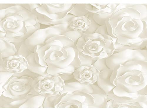 Runa Art Papier peint intissé Résumé des fleurs 352 x 250 cm Toison Mur XXL Tableaux Muraux Tapisserie Photo Décoration Murale Salon Chambre jaune 9462011b