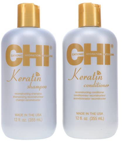 CHI Keratin Gold Treatment Kit, 2 x 355ml - Nährend und reparierend für trockenes und beschädigtes Haar