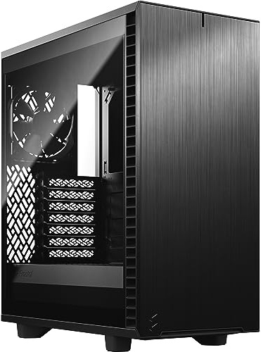 Fractal Design Define 7 Compact Black - Tempered Glass - Brushed Aluminum/Steel ATX Compact Silent Window Mid Tower Computer Case
