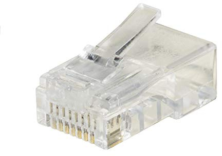 LINK CONFEZIONE 100 CONNETTORI 8 POLI CAT 6 UTP NON SCHERMATO RJ45 PER CAVO SOLIDO