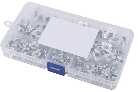 110pcs dadi a T dado rivetto, dado a 4 griffe dado a T M4 M5 M6 M8 M10 dadi ad artiglio in acciaio al carbonio, dado a quattro griffe, testa di martello in acciaio inossidabile durevole