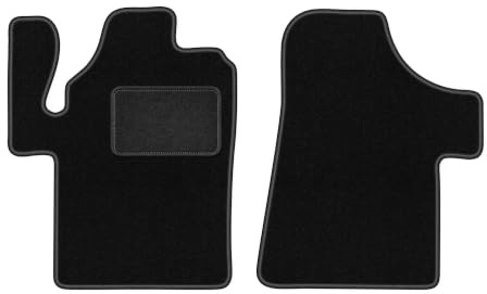 Wielganizator Alfombrillas de Terciopelo Negro para Coche, aptas para Mercedes Viano W639 (2003-2014), 2 Piezas