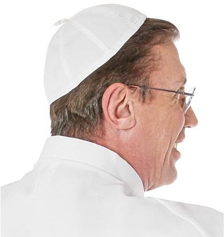 W WIDMANN MILANO Party Fashion - 10670 - Chapeau Pileolus / casquette de pape, blanc, prêtre, évêque, fête à thème, carnaval