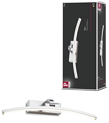 Paulmann 95557 LED Bilderleuchte Bento 400mm incl. 1x8,5 W Warmweiß Nickel gebürstet Bildbeleuchtung Metall Wandlampe 3000 K