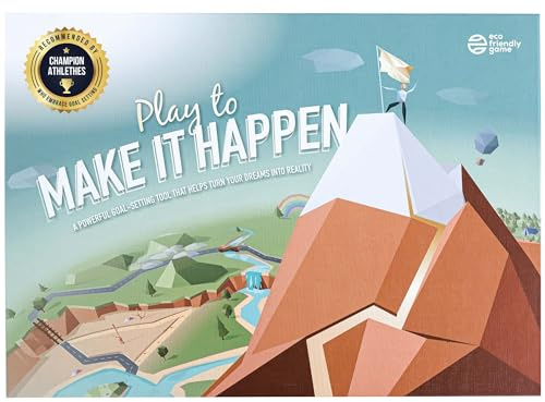 Play to Make it Happen – Achieve Goals Board Game - Life Changing Self-Help Gift for Men, Women, Teens - Planner for Life, Health, Gratitude - Cards for Personal Growth & Well-being