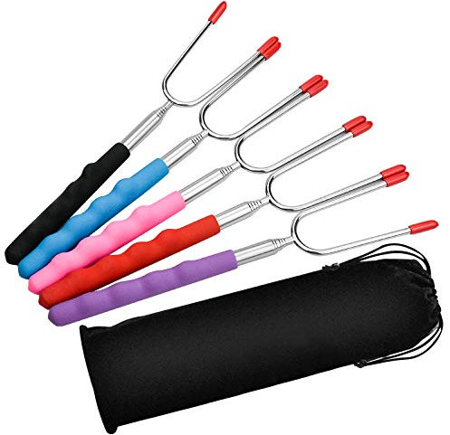 Marshmallow-Toast-Set, Marshmallow-Bratstäbe, 83 cm, Teleskop-Feuerstelle, Gabeln für Grillspieße, Hot Dog, Kinder, Camping, Lagerfeuer, Party, Picknick