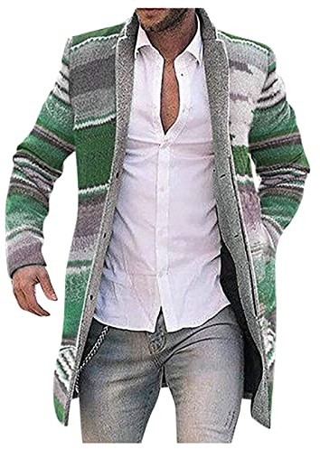 Cappotto invernale da uomo slim fit lungo elegante cappotto di lana invernale cappotto casual da uomo lana lungo trench coat caldo cappotto outdoor casual maniche lunghe oversize giacca invernale