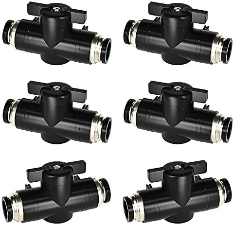 6 Stück Hohe Härte Druckluft Steckverbinder, Pneumatik Steckverbinder 8mm, Pneumatik Steckverbinder, Zum Verbinden, Steuern von Pneumatikschläuchen (8 mm)