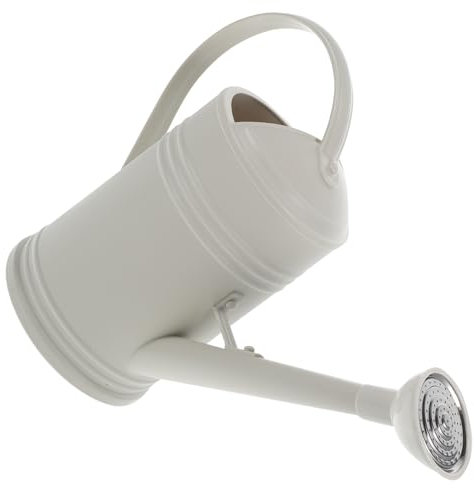 SEWOART Regadera para Interior y Exterior 1.8l De Acero Inoxidable y Plástico Color Beige para Suculentas y Flores Diseño Ergonómico De Boca Larga para Jardín y Balcón