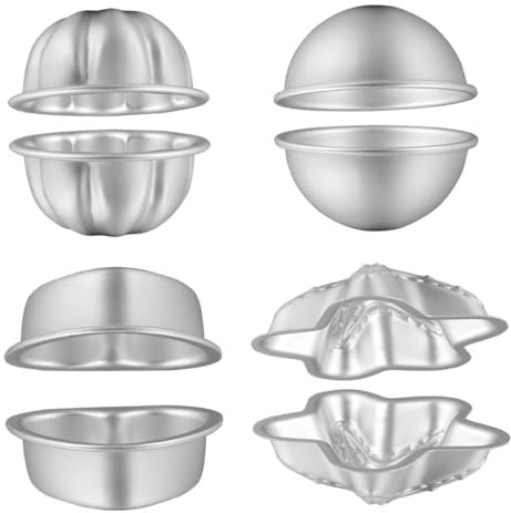 STOBOK 4satz Badebombenform aus Aluminiumlegierung Badesalzbombenform Cupcake-form Diy-backwerkzeug Backform und Badesalz