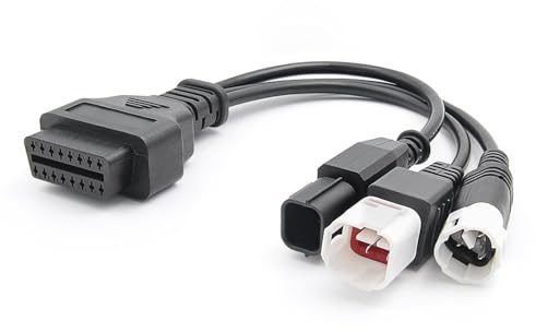 OBD2 Diagnosekabel, 3 4 6 Polig OBD2 Diagnosekabel, OBD Fehlercodeleser, Adapter Motorrad OBD-II, Motorsystem Diagnosewerkzeuge, Motorradteile Nur kompatibel mit Motorrädern