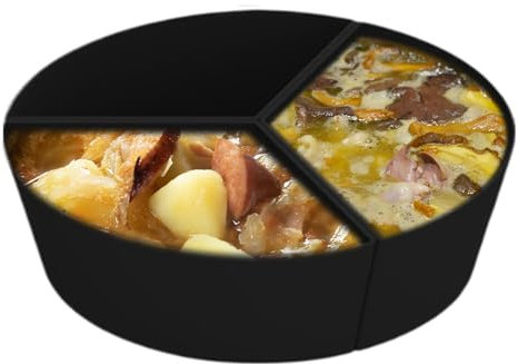 Divisor de revestimiento de olla de cocción lenta, insertos de sartén para guisos, divisor de silicona reutilizable a prueba de fugas, cocina platos a la vez, divisor apto para lavavajillas para