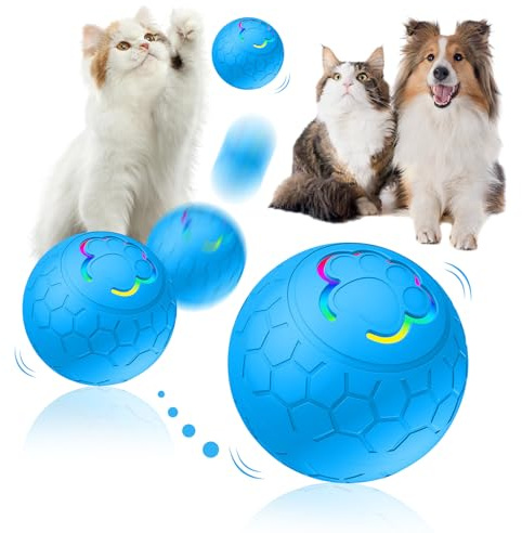 Hundespielzeug Intelligenz Hundeball, Interaktives Katzenspielzeug Katzenball Elektrisch Hundeball Katzenspielzeug Selbstbeschäftigung Interaktives Hunde Ball Hundespielzeug Ball für Hunde (Blau)