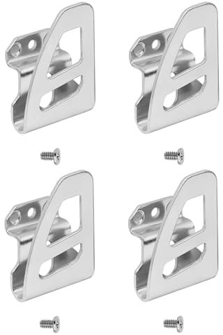 NIYATA Belt Clip Hooks, Replacement 4 Pcs Belt Hooks for Drill Driver, Electric Drill-Belts Clip Hook,Cordless Drill Holder Hanger Tool Matching Screw Power Tool