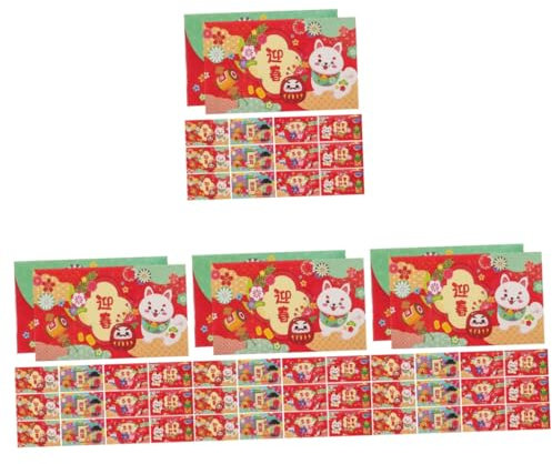 DIYEAH 48stücke Traditionelle Chinesische Geldumschläge Rote Hongbao Für Frühlingsfest Glücksumschläge Mit Cartoon-mustern Für Lunar Year Und