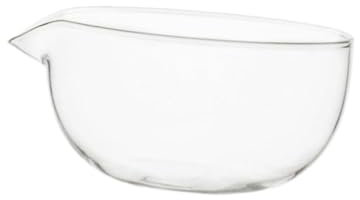 Milageto Glasschale 300 ml mit Ausgießer für Matcha, Japanische Matcha-Schale, Klassische Matcha-Tee-Schale, Saucenschale, Matcha-Tasse, Hitzebeständig für die Küche zu Hause, Transparent