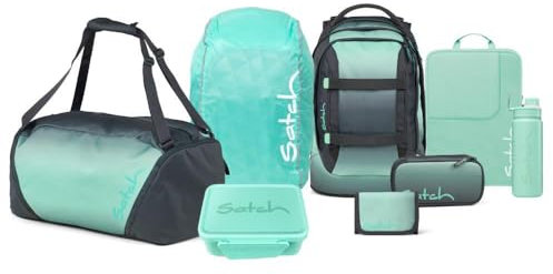 Satch Pack Kollektor Edition Schulrucksack Set 8tlg. inkl. Brotdose und Trinkflasche (Gradient Mint)