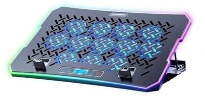 Base Refrigeradora Portatil Gaming Base Del Disipador De Calor Para Ordenador Portátil,Soporte Silencioso Para Ventilador De Ordenador Portátil, Refrigerador Para Ordenador Portátil Ventilador Ordenad