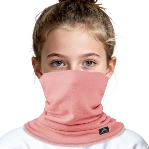 GXCROR Kinder Winter Schlauchschal, Wendbarer Fleece Halsschlauch, Winddichte Gesichtsmaske, Warmer Halswärmer