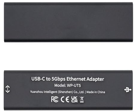 URPIZY Adaptador Ethernet USB 3.2 a 5GBase‑T con chip Realtek RTL8157, velocidad de datos de 5 Gbps, carcasa de aluminio, cable dividido trenzado de nailon, compatible con Windows 11, MacOS, Linux