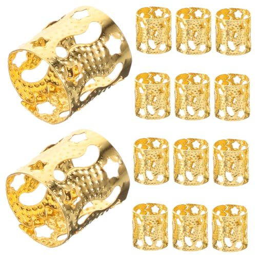 BIUDECO 30pcs Hair Jewelry Cuffs for Dreadlocks Braiding Accessories in Golden Zinc Alloy with Comfortable Fit and Unique Stylish Design, for Parties and Dates