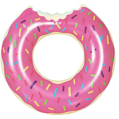 HAPZUR Donut Schwimmring 1 Stück, Aufblasbarer Schwimmreifen für Kinder 3-12 Jahre – Stabiles Wasserspielzeug für Pool & Strand Badespaß