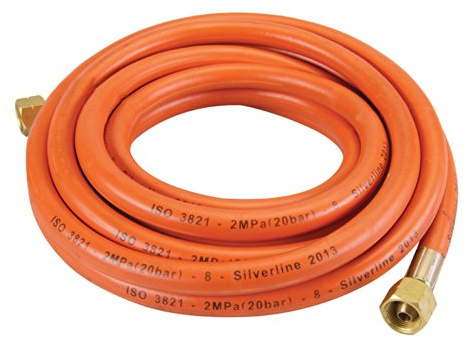Silverline 522597 Gas hose 5 m, Orange