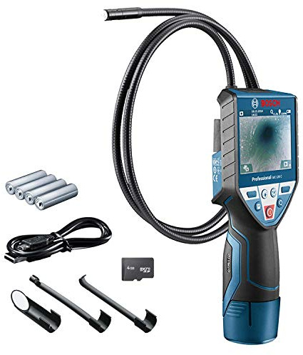 Bosch Professional Inspektionskamera GIC 120 C (Kabellänge: 120 cm, Display: 3,5’’, 4x AA-Batterie, im Karton), 601241200