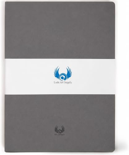 Leda Art Supply Large Sketchbook 160 Pages Softbound Cover Sketchbook for Artists - Drawing Notebook for All, Leather Sketchbook Ideal for Ink, Water Color, Pen, Pencils | 7 x 10 inch Art Journal