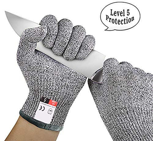 Strumenti per La Protezione delle Mani da Lavoro Sicuri, Strumenti di Protezione dal Taglio Manuale, Guanti da Lavoro, Protezione da Taglio Manuale per Macelleria da Cucina L/Nero