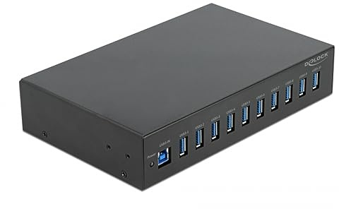 Delock Hub Industrial de 10 Pulgadas, 10 Puertos USB 3.2 Gen 1 Tipo A.