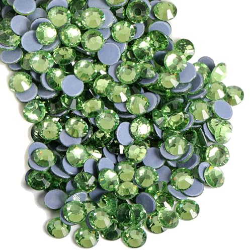 Beadsland Hotfix Strasssteine für textilien,Hellgrün,SS20/1440pcs,4.6-4.8mm | Grüne Strasssteine,Glasmaterial,für Kleidung,Kunsthandwerk,Basteln Dekoration