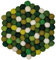 Grült Home Posavasos - Posavasos de fieltro para tazas, ollas, sartenes y tazas fieltro a mano en Nepal (hexagonal 10 cm, verde)